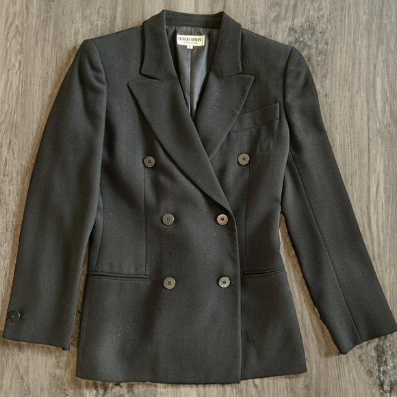 Vintage Giorgio Armani Double Breasted Pant Suit early '90's - Size 6 - Designer - Picture 2 of 10